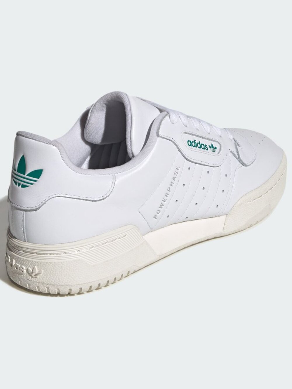 Adidas Powerphase Leather Shoes White Power Green Men’s Size 6